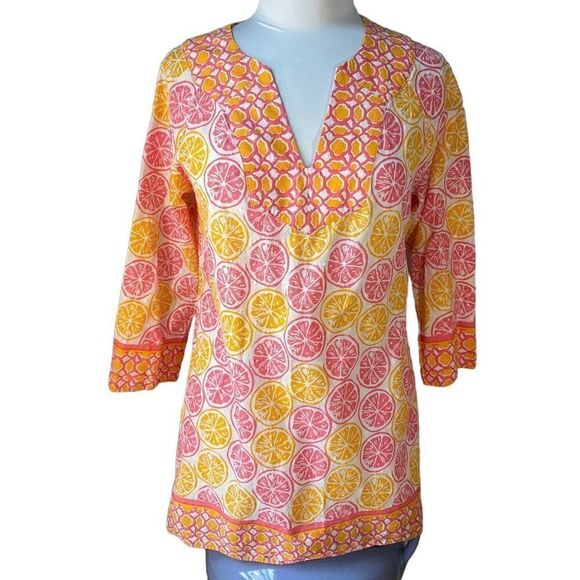Vineyard Vines Citrus Tunic, S. 100% Cotton. Dress Beach Cover Up. Summer! - Picture 2 of 11